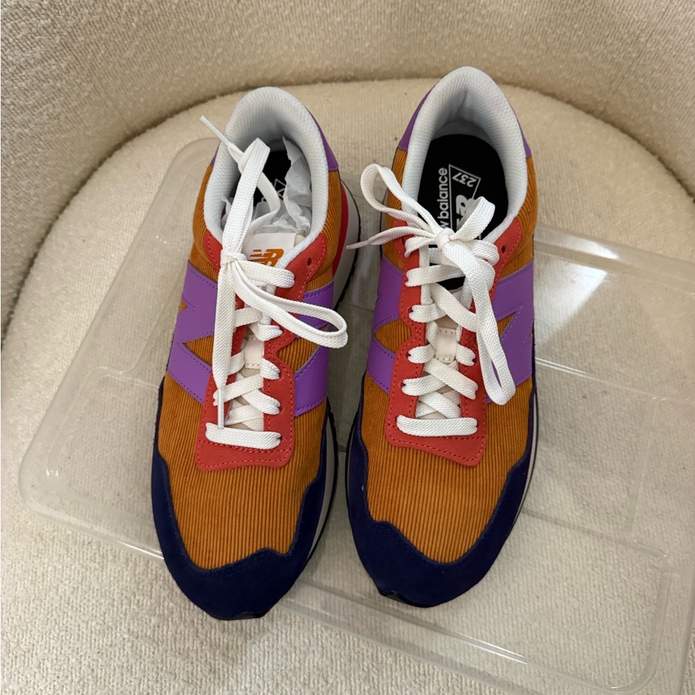 New Balance 237 Multicolor Corduroy Sneakers - Orange, Purple, Navy